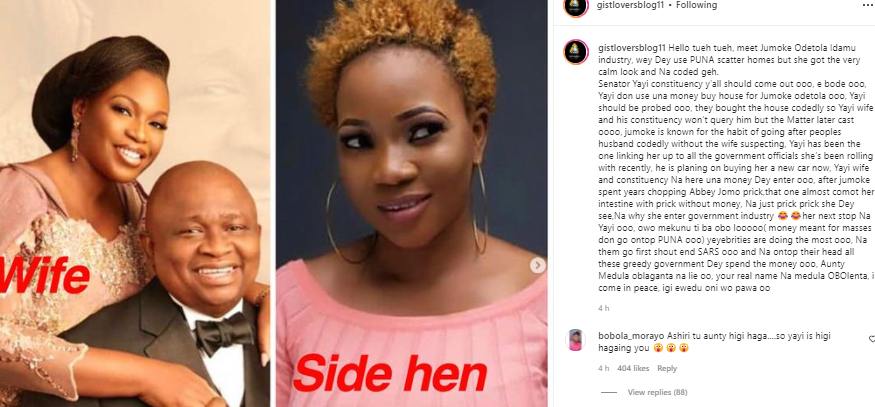 Actress Jumoke Odetola’s fans displeased after her sexual affair with rich married men leaks online