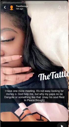 ‘You have money and fame, what else do you want’ Fans tackle Tiwa Savage as she laments why Dangote is not her father