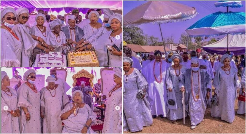 ‘Just stick with the older wives’ Nigerians react as Alaafin’s younger wives shunned his 51st coronation anniversary