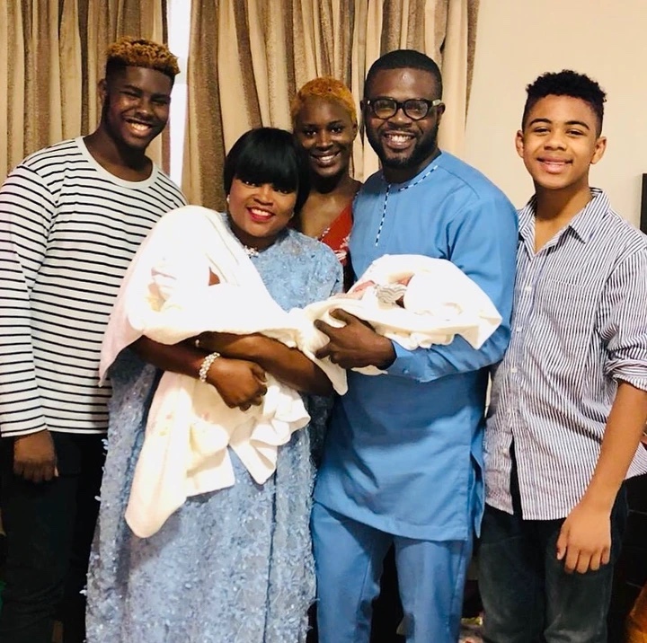 Actress Funke Akindele’s husband, JJC Skillz shows off handsome son on 17th birthday