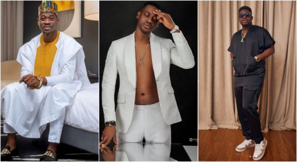 ‘You don’t have 6 packs’ Comedian Mr Macaroni mocks Actor Lateef Adedimeji after giving a free show of his chest