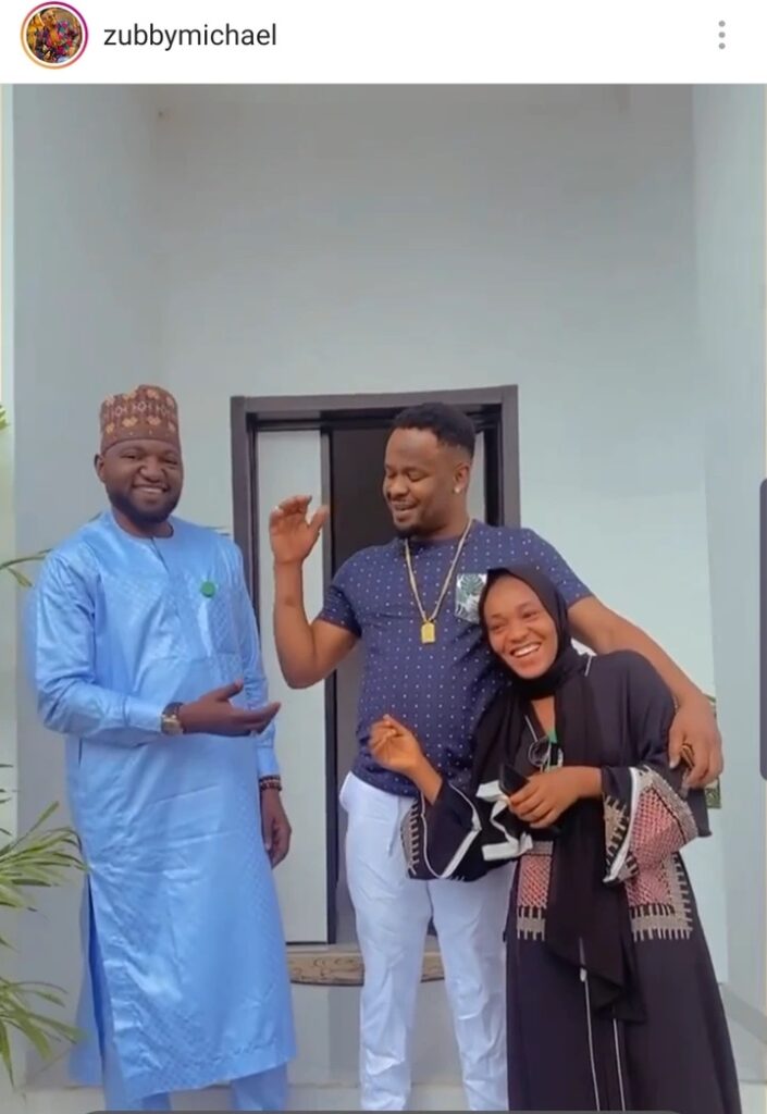 “Nana Atiku In The Building” Zubby Michael Says As He Welcomes Atiku’s Daughter To His House (Video)