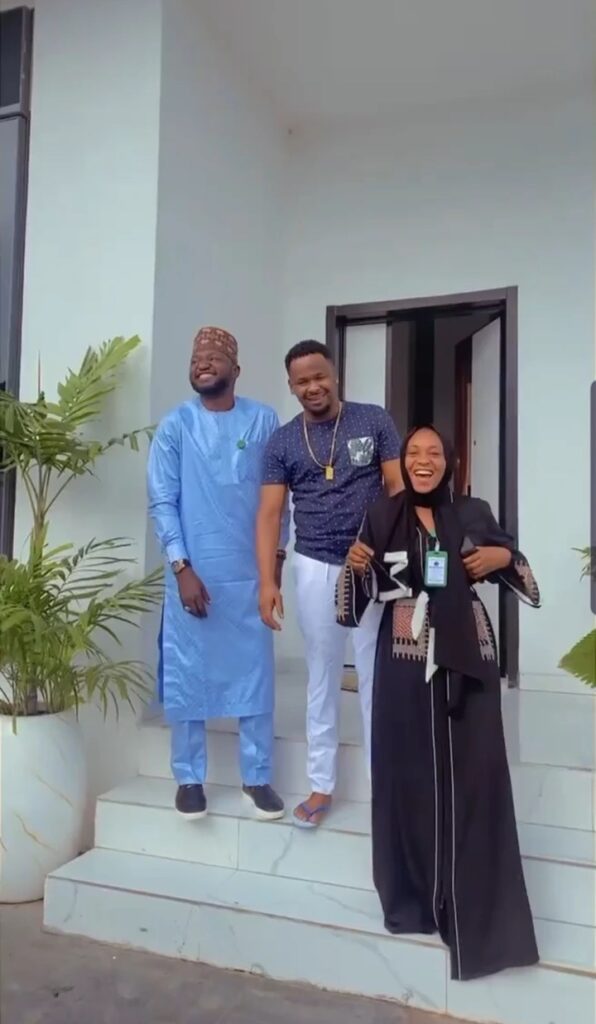 “Nana Atiku In The Building” Zubby Michael Says As He Welcomes Atiku’s Daughter To His House (Video)