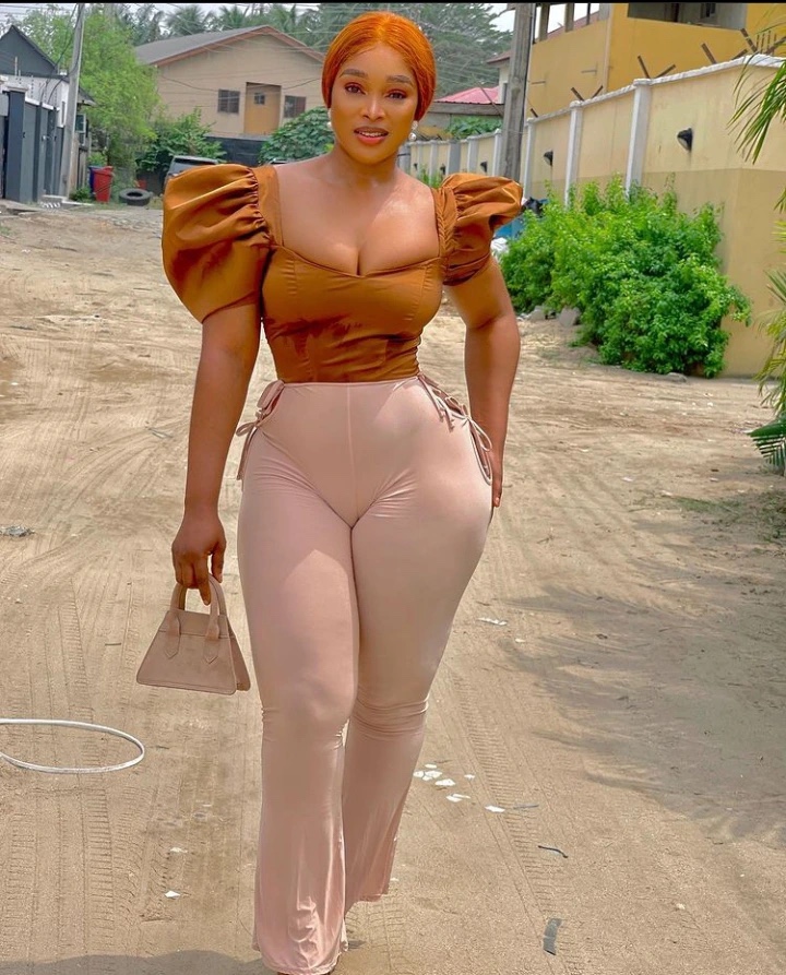 Actress Princess Salt Stirs Reactions As She Flaunts Her Dress On Social Media (See Photos)