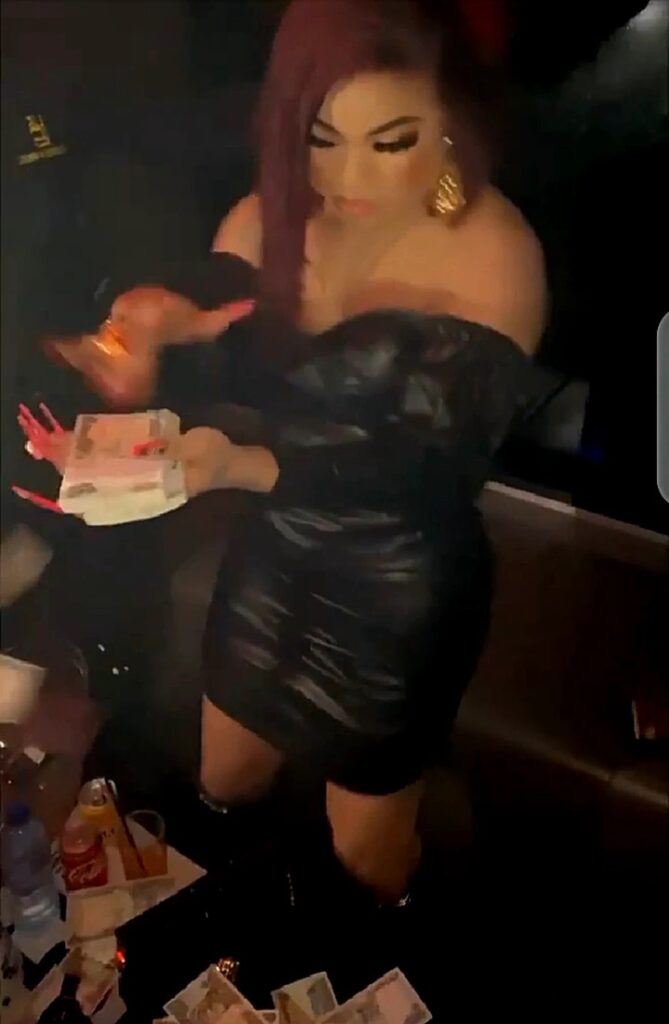 Make It Rain Baby – Billionaire Crossdresser, Bobrisky Says As He Showers Money In New Video