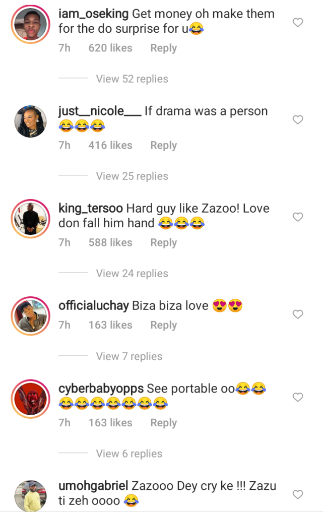 “Zazoo Dey Cry ke, Awww!!!” – Reactions As Emotional Portable Breaks down in tears after his Longterm boo/Baby mama organized Valentines day Surprise for him (Video)