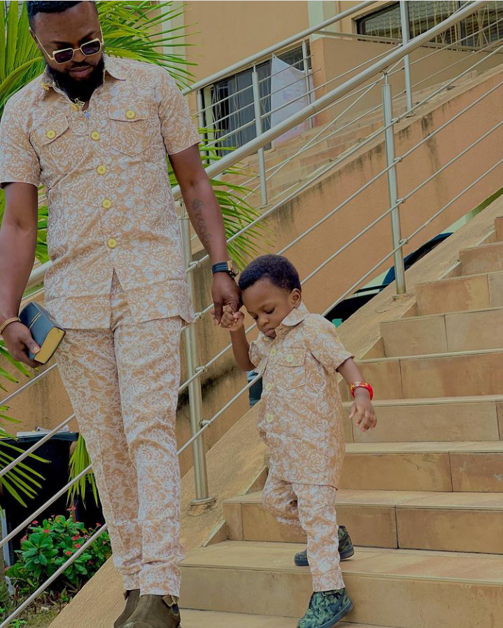 “As this Ire dey grow na his papa he dey resemble oo” – Fans React to Actor Kolawole Ajeyemi and His Son Ire Rocking Matching Outfits To Church (Video)