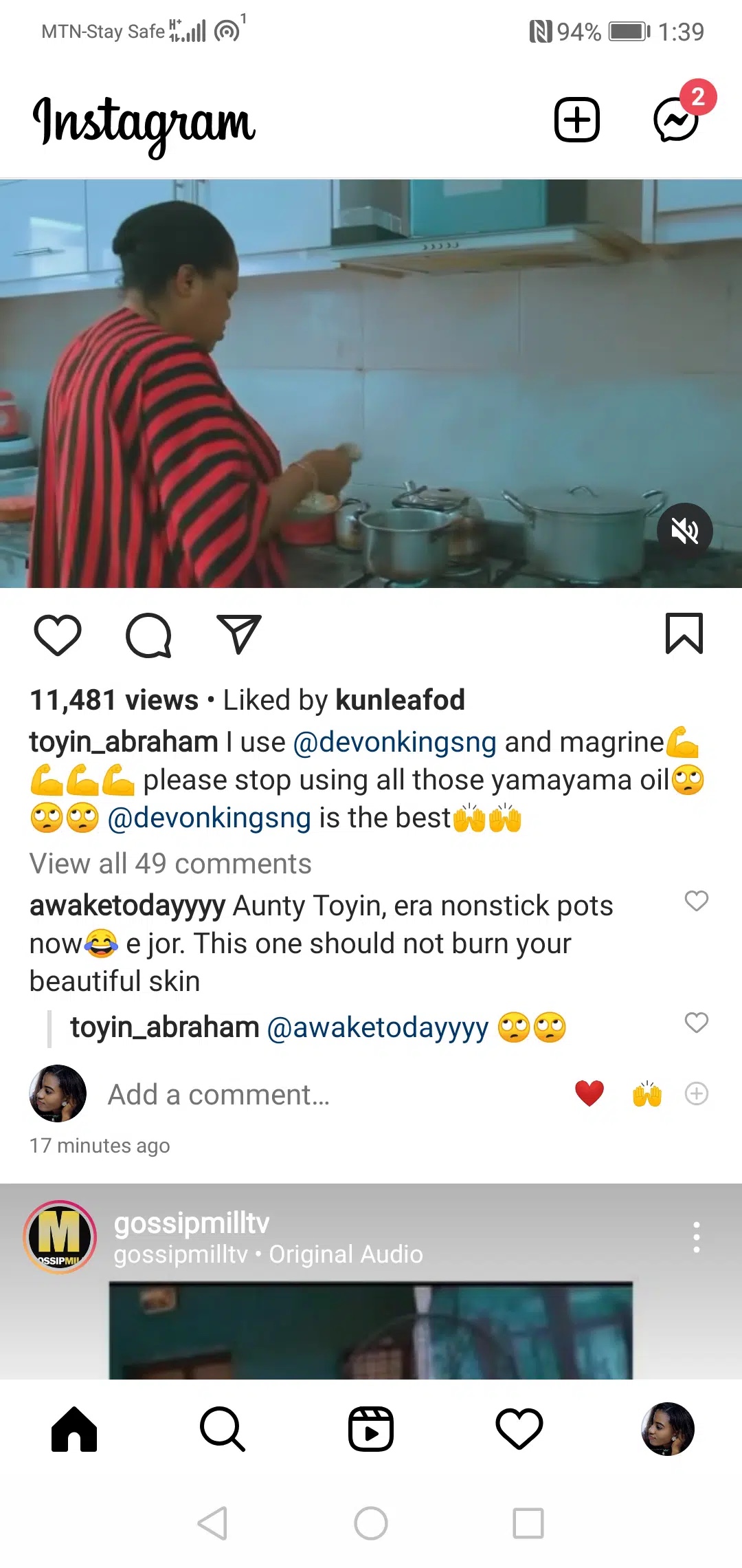 ‘Aunty Toyin, please buy non-stick pots’ Fan tackles Actress Toyin Abraham after showing off her kitchen