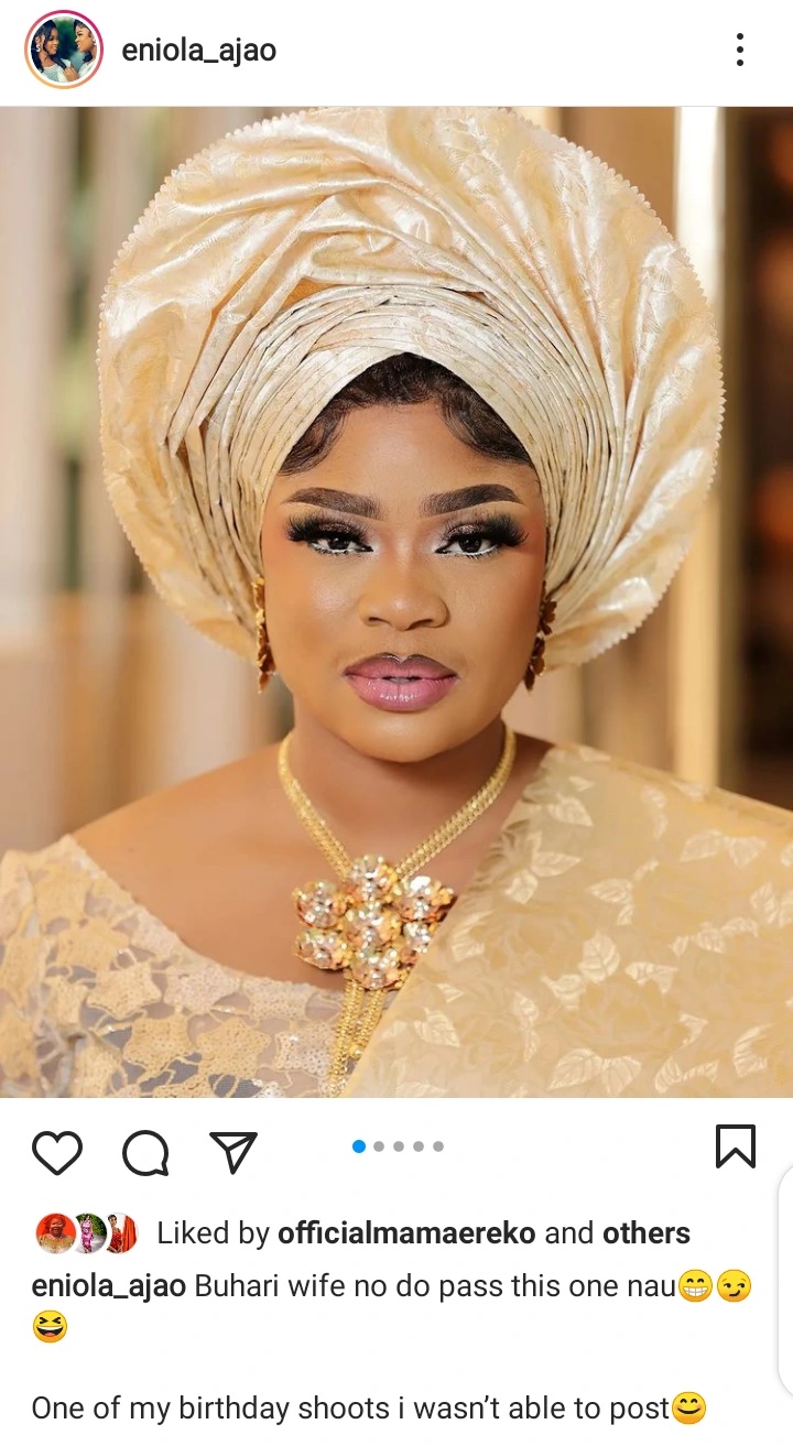 Buhari Wife No Do Pass This One, This Girl Is Beautiful”- Eniola Ajao Says As She Shares Stunning Photos