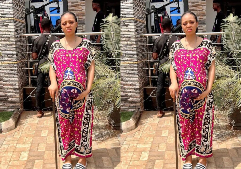 Regina Daniels becomes a pregnant, blind girl (Photos)