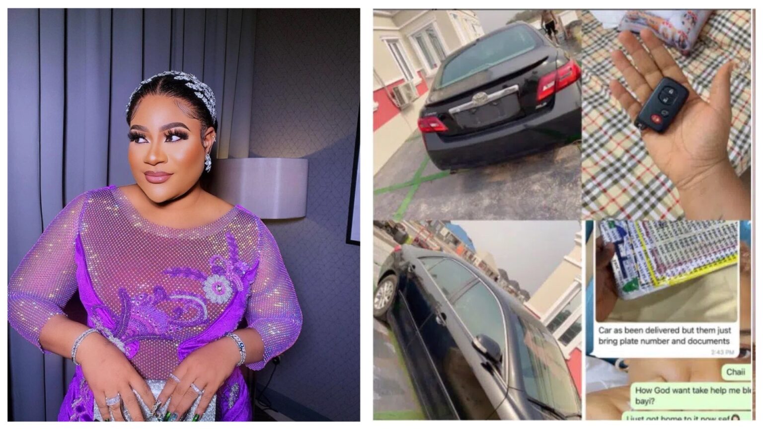 Actress Nkechi Blessing gets a car gift weeks after his 33rd birthday