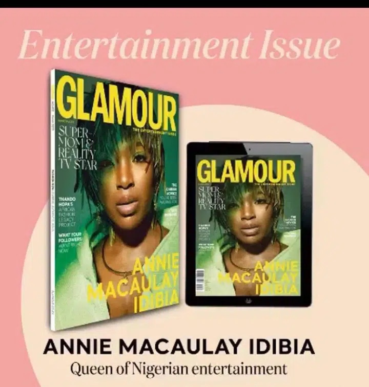 From cook girl living in boys quarter to South African Magazine cover – Annie Idibia brags