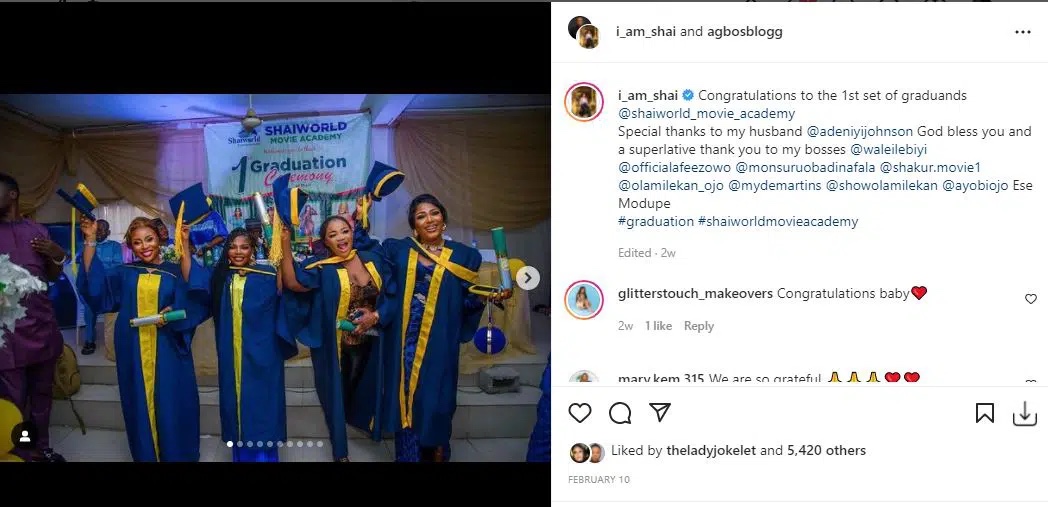 Drama as Actress Wunmi Toriola unveils her school of art weeks after Seyi Edun celebrated 1st anniversary of her film academy