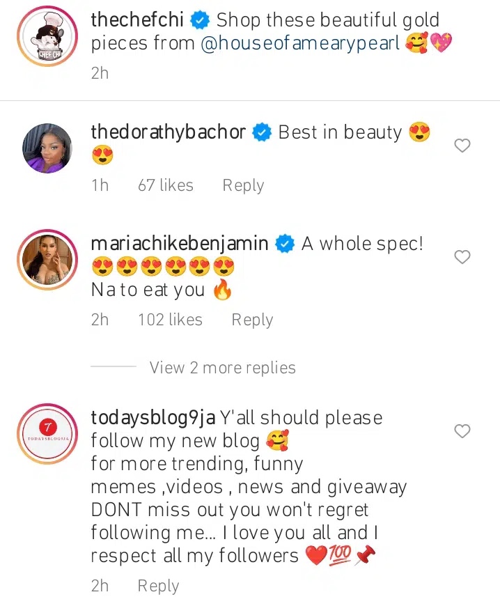 “We want to eat you” BBNaija’s Maria, Dorathy, others drool over Davido’s babymama, Chioma