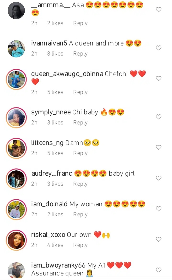 “We want to eat you” BBNaija’s Maria, Dorathy, others drool over Davido’s babymama, Chioma