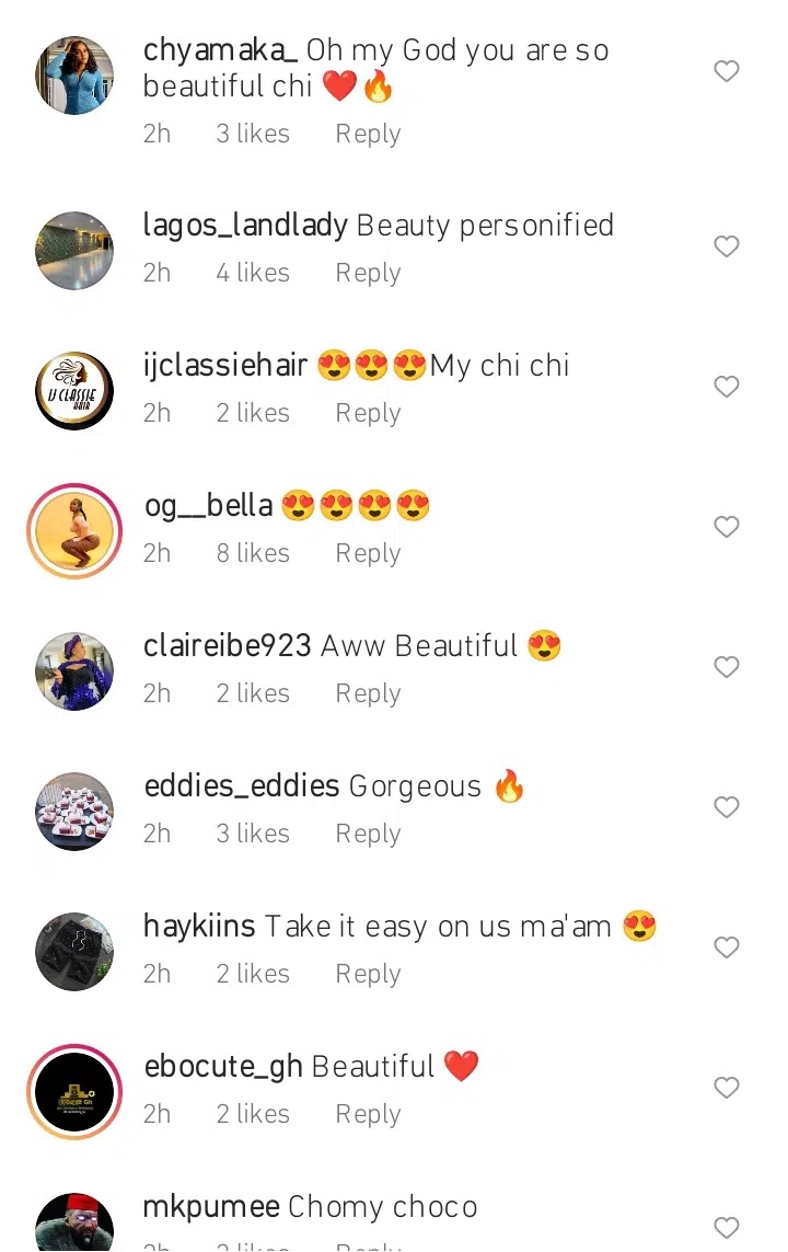 “We want to eat you” BBNaija’s Maria, Dorathy, others drool over Davido’s babymama, Chioma