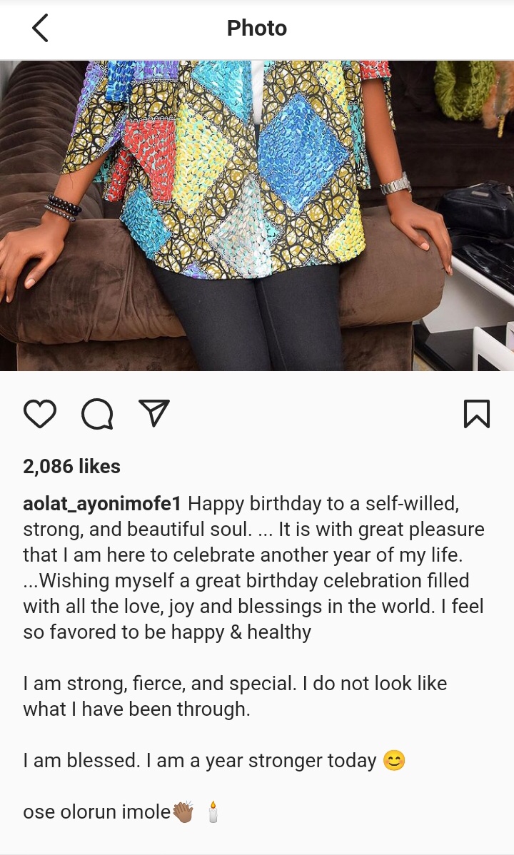 Yoruba Actress Ayonimofe Onibiyo Well Known As “Aolat” Celebrates Her Birthday In A Special Way Today (Photos)