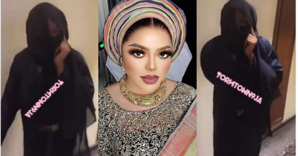 Bobrisky keeps a low profile as he storms Benin City months after been chased out of the state (video)