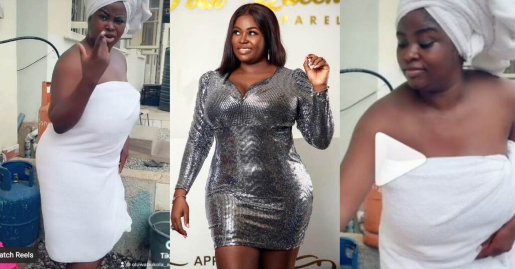 “You Are Sexy and Pretty in that Towel” – Fans Hails Bukola Arugba As She Rocks Only Towel In new Video