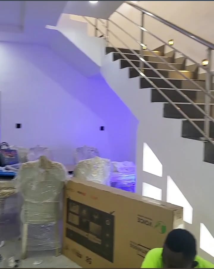 Actress Laide Bakare shows off the interiors of her Lekki Mansion ahead of her house warming party (video)