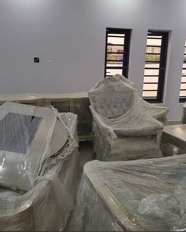 Actress Laide Bakare shows off the interiors of her Lekki Mansion ahead of her house warming party (video)