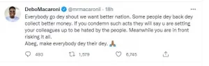 ‘Some celebrities who joined #EndSars are collecting money behind us’ Comedian Mr Macaroni exposes his colleagues