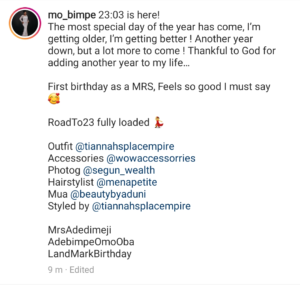 "First birthday as a MRS, Feels so good" Actress Mobimpe share adorable photos as she celebrates her 28th birthday today (Photos)