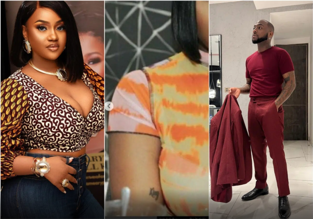 "Say no to Annie Idibia’s type of relationship”, Davido’s babymama Chioma receives accolades after tattooing name of her alleged new lover