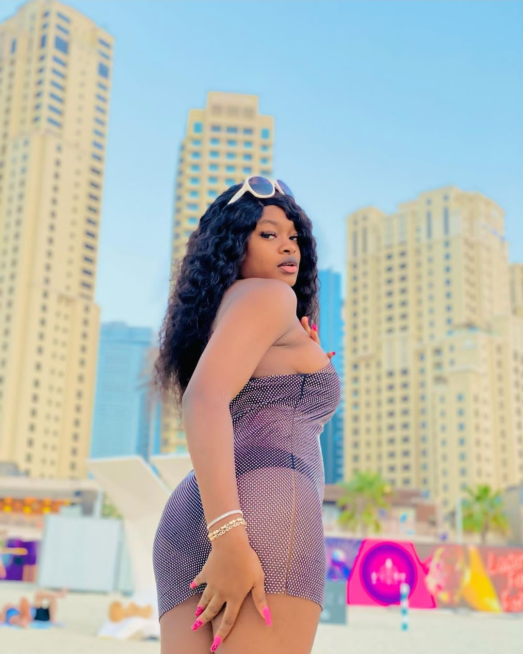 Naira Marley’s Sister, Shubomi Causes A Stir With Eye-catching Photos Of Herself From Dubai (Photos)