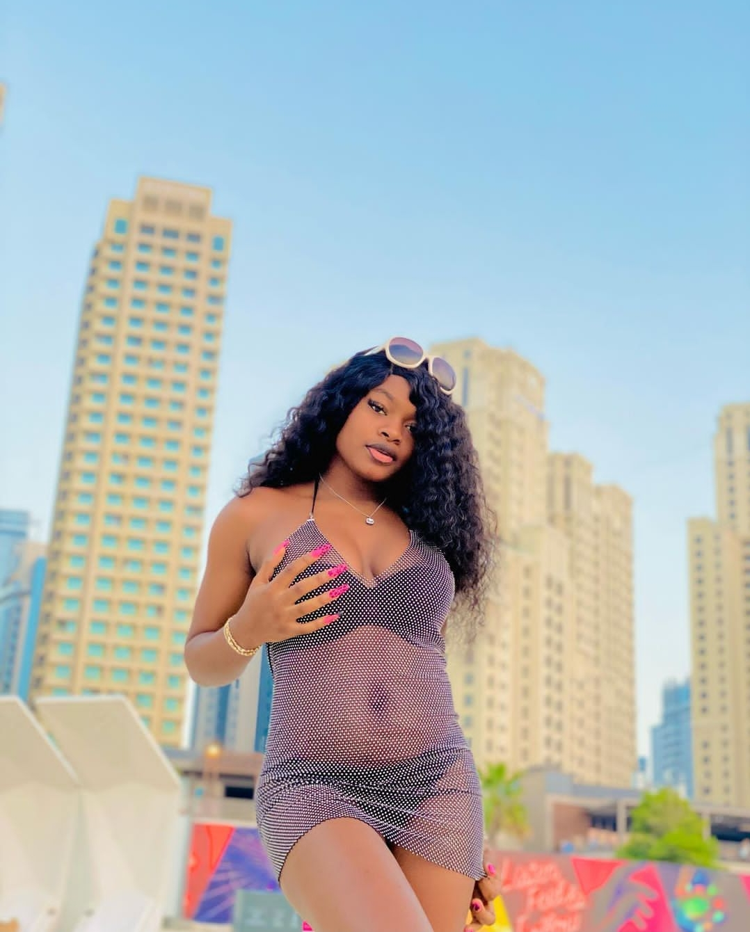 Naira Marley’s Sister, Shubomi Causes A Stir With Eye-catching Photos Of Herself From Dubai (Photos)