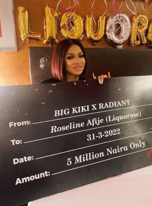 BBNaija’s Liquorose receives 5 million naira as birthday gift after Emmarose shippers refuse to renew her house rent