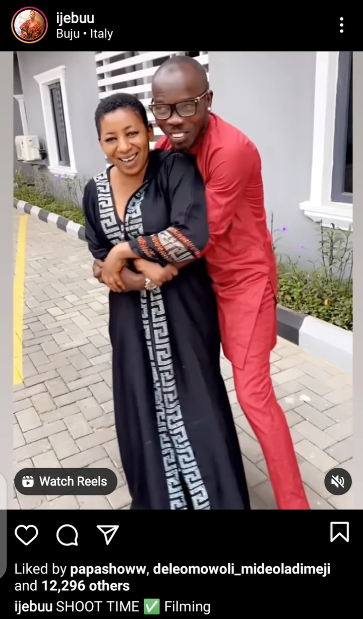 "Na person wife you dey hold like this" Reactions As Ijebu Shares "Lovey Dovey" Video With Mide Martins