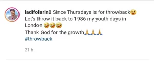 Reactions As Veteran Actor, Ladi Folarin Shares Throwback Picture As A Student