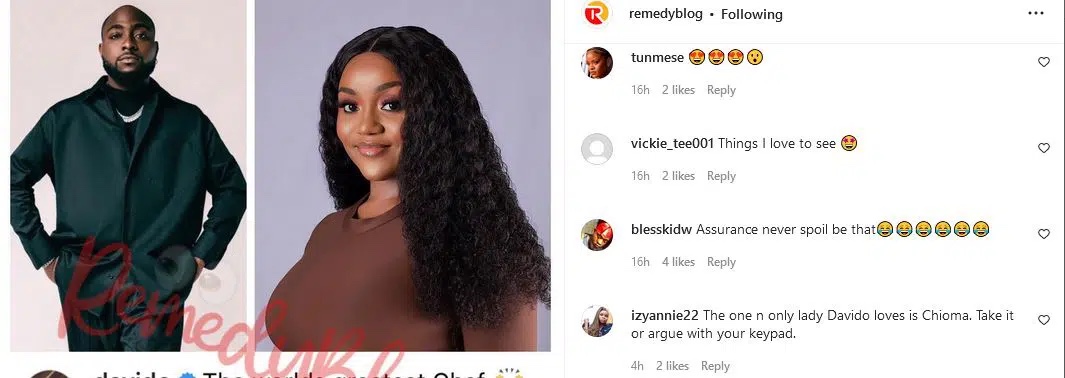 “Second pregnancy loading” Fans reacts as Davido praises Chioma’s strength in the kitchen