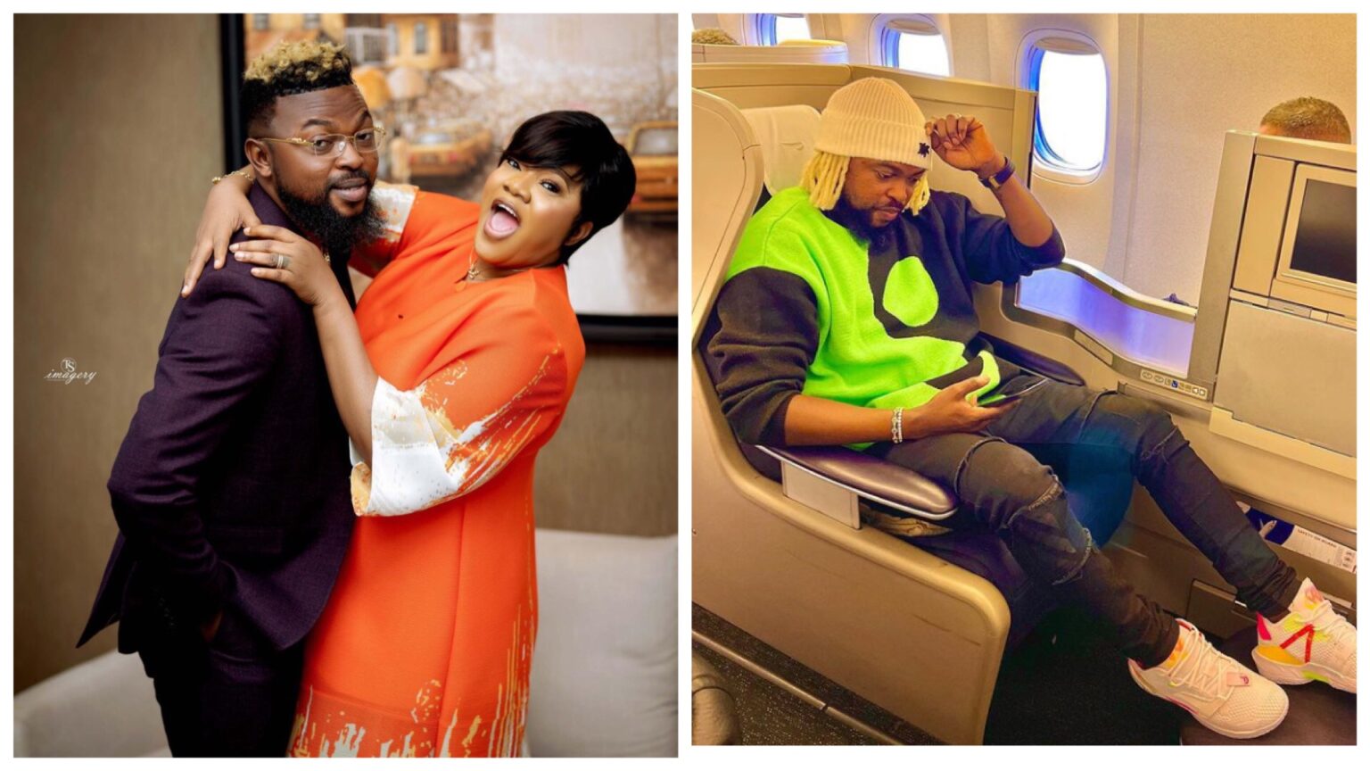 “Baba Olowo” – Reactions as Actor Kolawole Ajeyemi Flies First Class Plane, Says The Impossible is now Possible (Video)