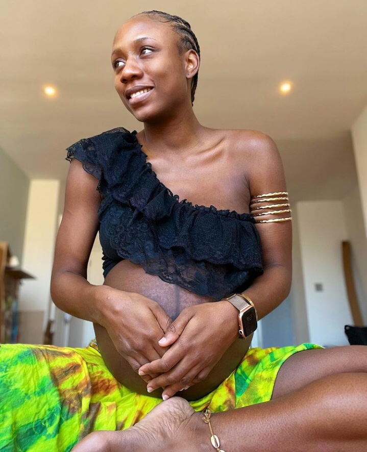 “She look like her daddy” Reactions As Dancer Korra Obidi Shares Photos Of Her New Born Baby On Instagram