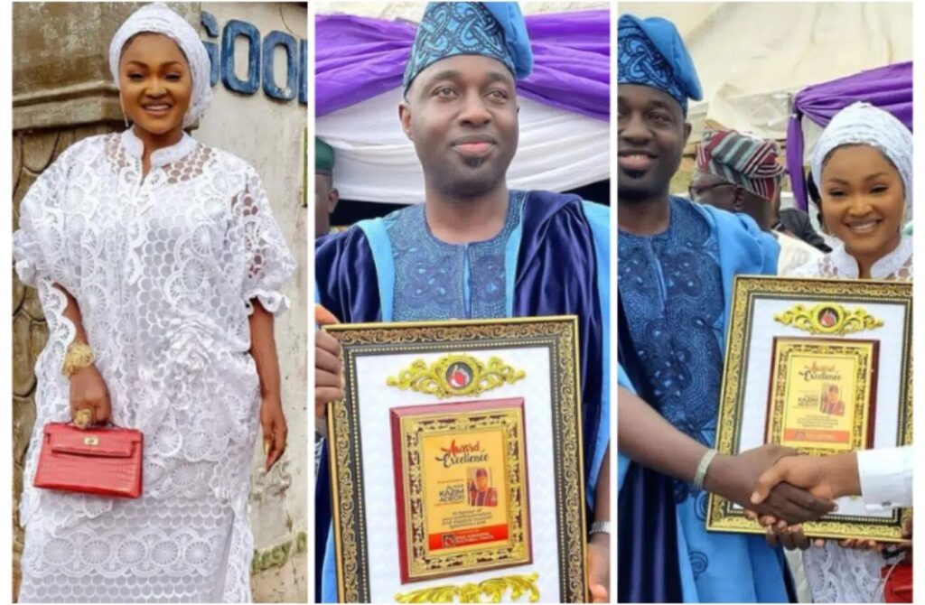 Mercy Aigbe’s husband, Kazim Adeoti bags award amidst marriage controversy