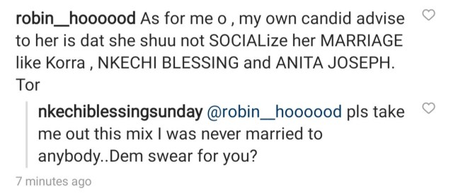 “I was never married” – Nkechi Blessing slams fan who mentioned her amongst women who publicised their marriage on social media