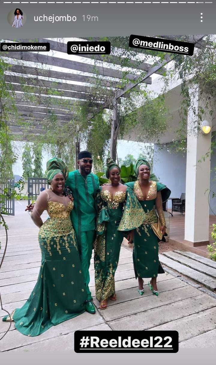 Uche Jombo, Ini Edo, and others dazzle at Rita Dominic’s wedding (Photos)