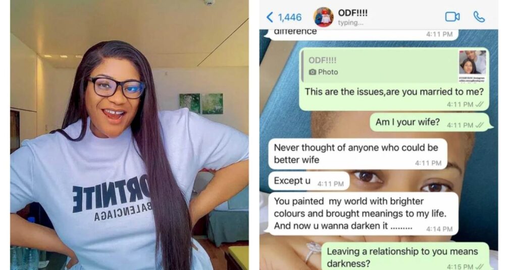 Nkechi Blessing Leaks Chat With Her Ex Husband