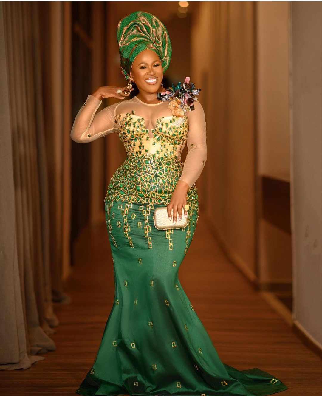 More stunning Asoebi styles from celebrities at Rita Dominic’s traditional marriage