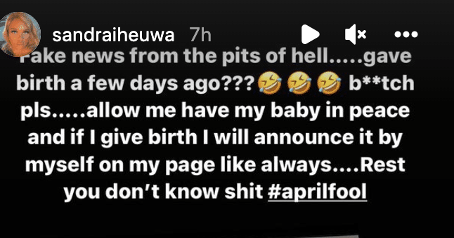 Ubi Franklin’s babymama Sandra Iheuwa fumes as fans ‘suffocate’ her with congratulatory messages over new baby with estranged husband