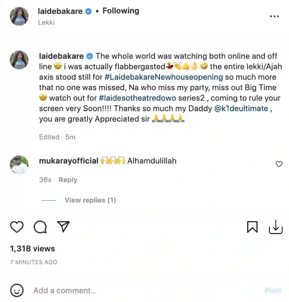 ‘You’re the one that missed out big time cos’ the whole world stood still for me’ Actress Laide Bakare drags her colleagues who shunned her N100 million house party