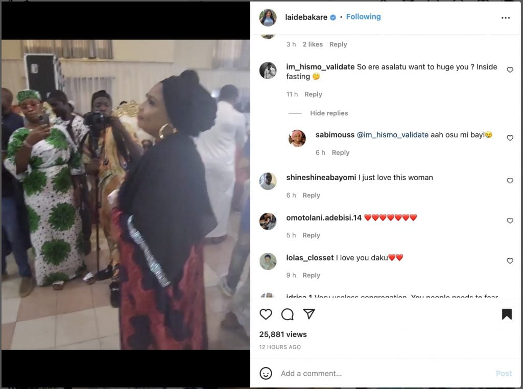 Fans condemn actress Laide Bakare for shaking mens hands at Ramadan lecture