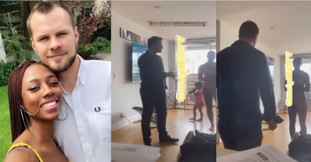 “You are a Slut, A whore, A Prostitute” – Korra Obidi’s Ex-Husband Justin Rains insults on her Infront of their Little Kids (Video)