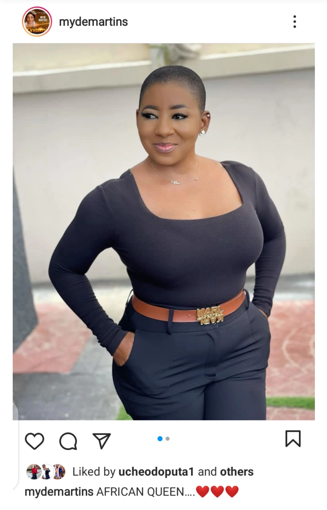 Reactions As Popular Actress, Mide Martins Rocks Low-cut Hairstyle