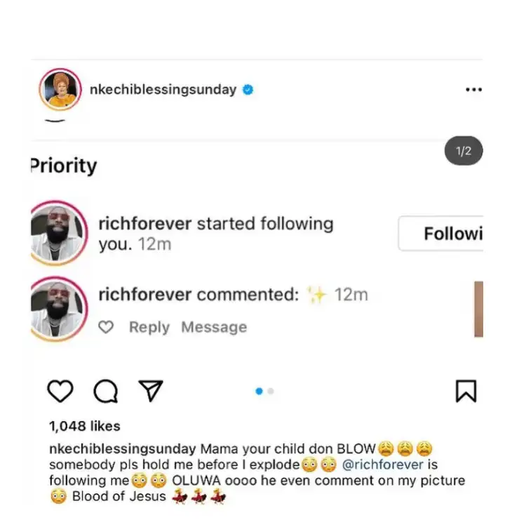 “I am going to explode” Nkechi Blessing ecstatic as American rapper Rick Ross shows love to her