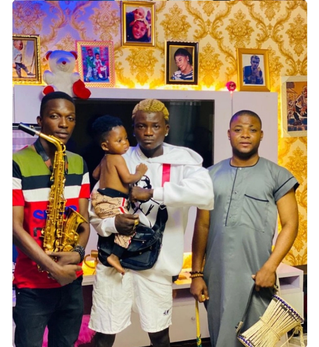 Nigerian Fast-rising Singer, Portable Celebrates His Wife's Birthday (Photos)