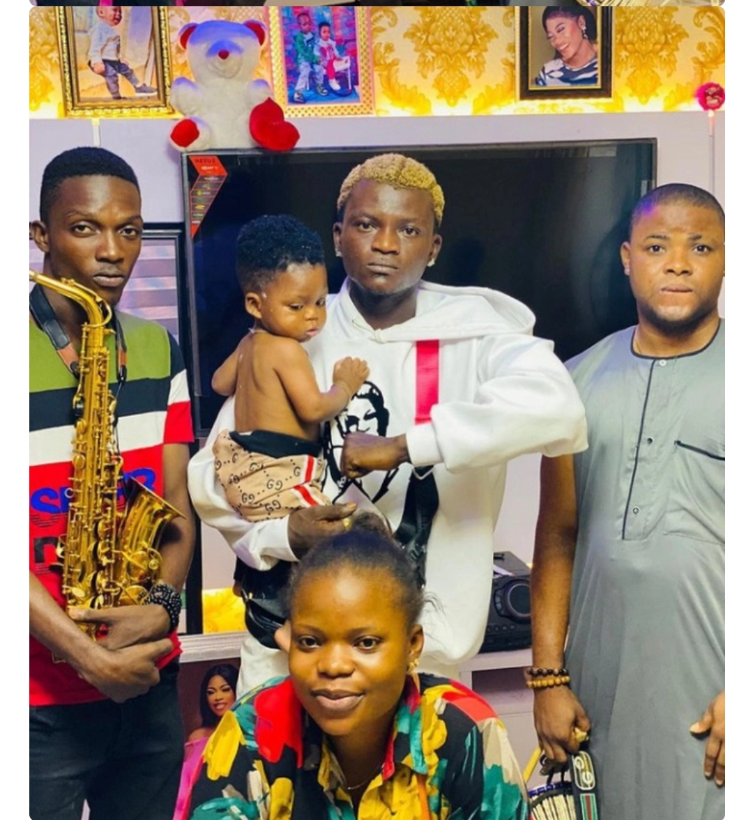 Nigerian Fast-rising Singer, Portable Celebrates His Wife's Birthday (Photos)