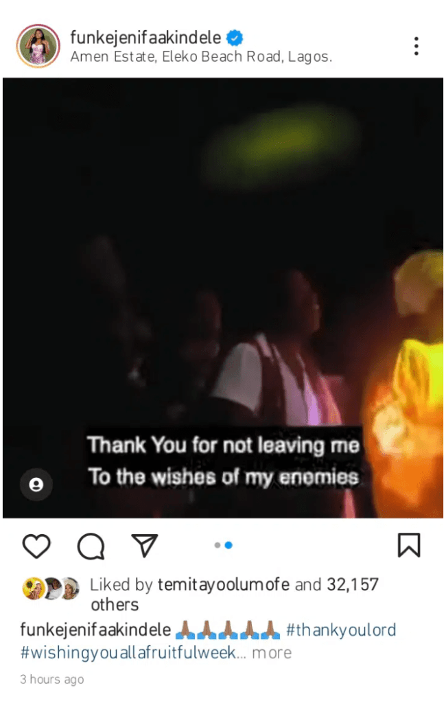 “Thank you for fighting my battles for me” Funke Akindele pens appreciation post amidst marital troubles